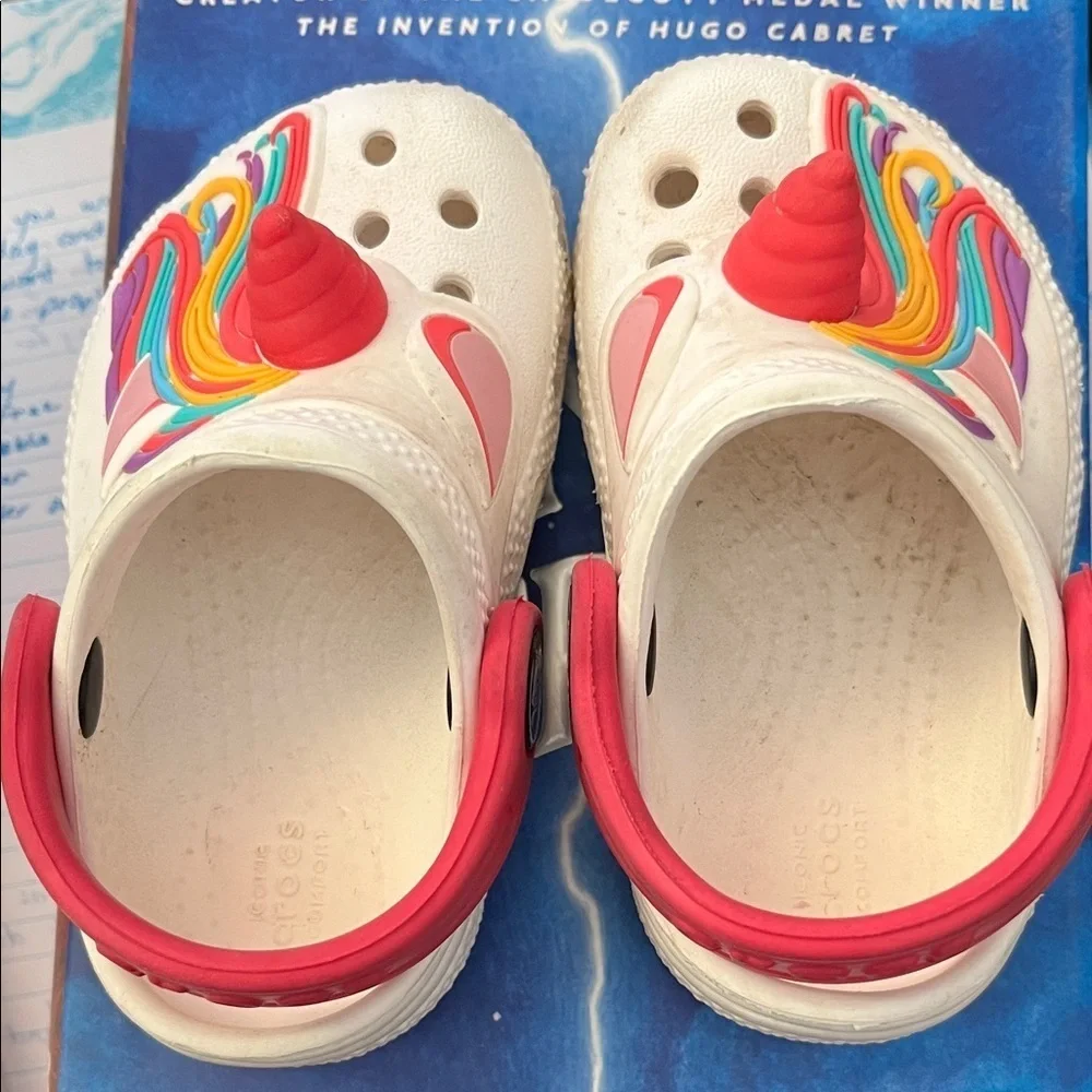 Unicorn Kids Clogs - Pink and White Size C4